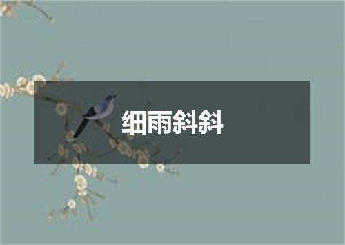 细雨斜斜