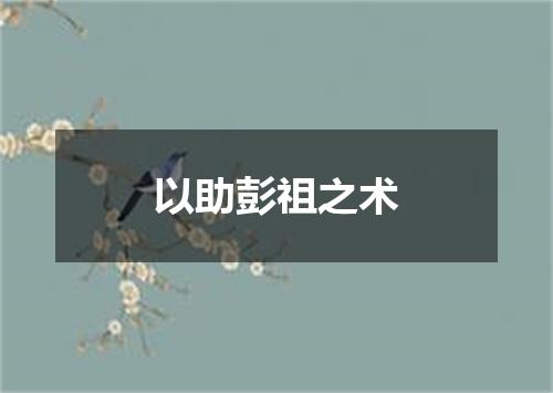 以助彭祖之术