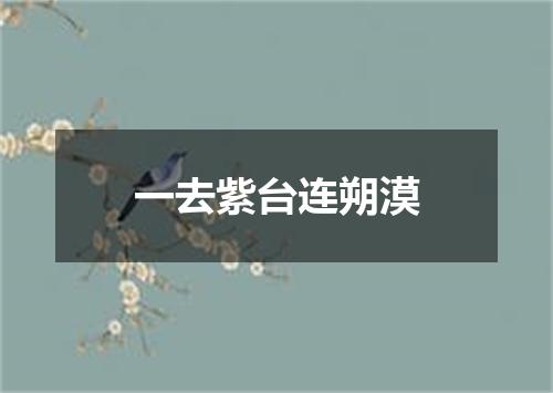 一去紫台连朔漠