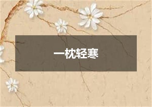 一枕轻寒