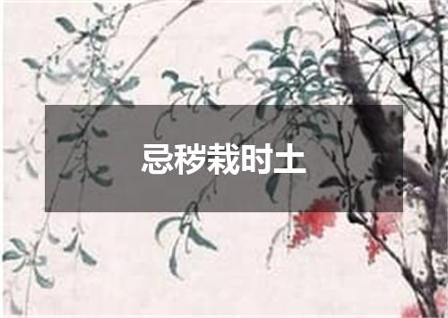 忌秽栽时土