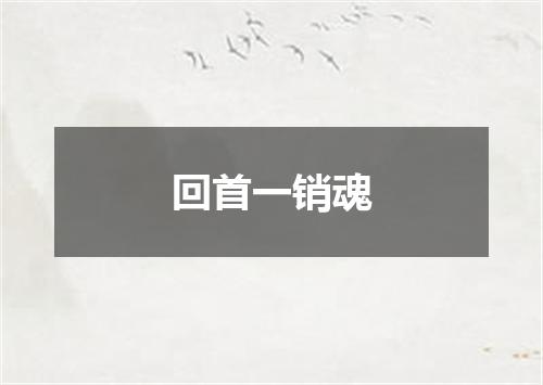 回首一销魂