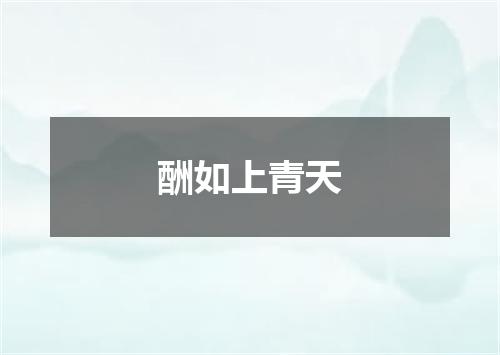 酬如上青天