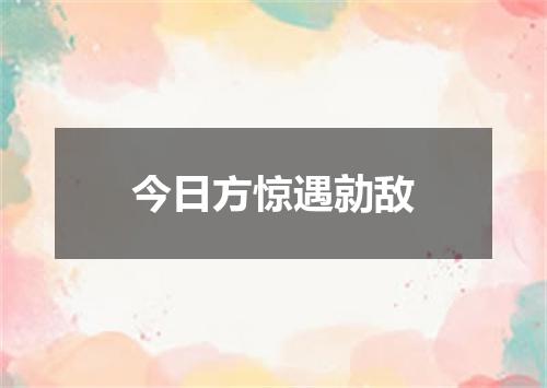 今日方惊遇勍敌