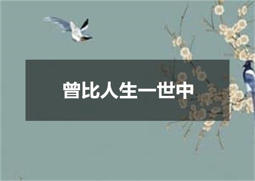 曾比人生一世中