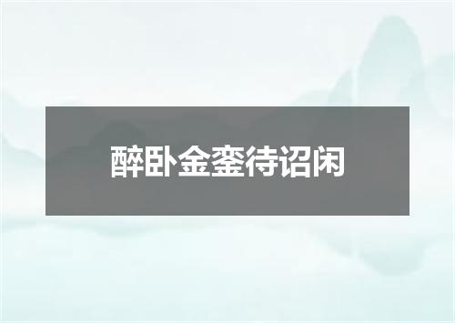 醉卧金銮待诏闲