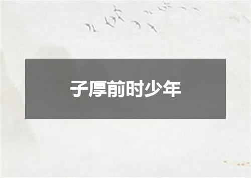 子厚前时少年