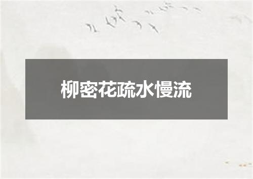 柳密花疏水慢流