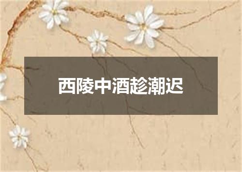 西陵中酒趁潮迟