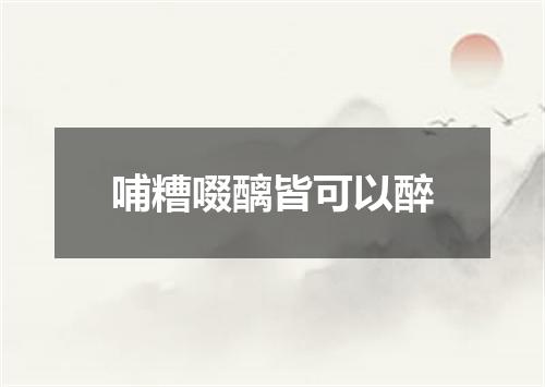 哺糟啜醨皆可以醉