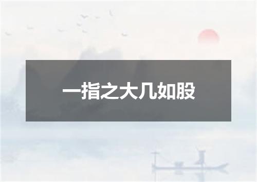 一指之大几如股