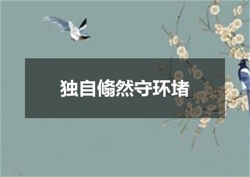 独自翛然守环堵