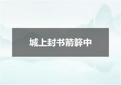 城上封书箭簳中