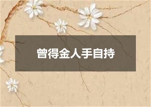 曾得金人手自持