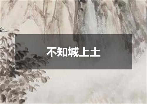 不知城上土