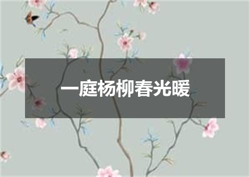 一庭杨柳春光暖
