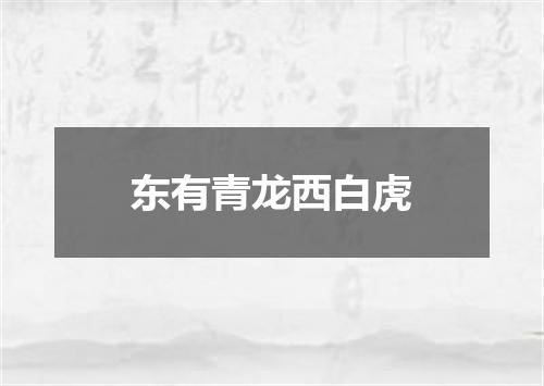 东有青龙西白虎