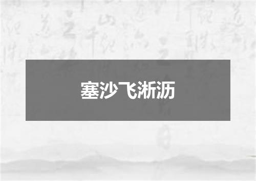 塞沙飞淅沥