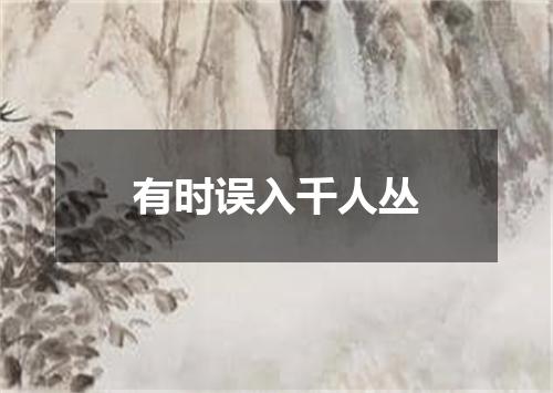 有时误入千人丛