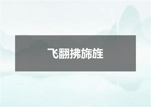 飞翻拂旆旌