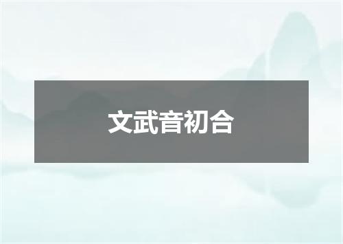 文武音初合