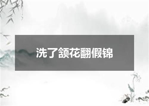 洗了颔花翻假锦