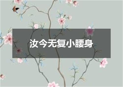 汝今无复小腰身