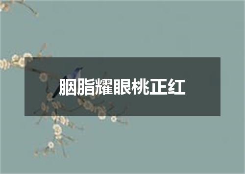 胭脂耀眼桃正红