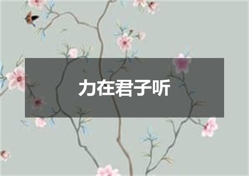 力在君子听