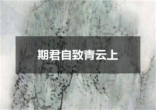 期君自致青云上