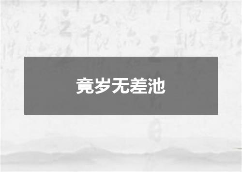 竟岁无差池