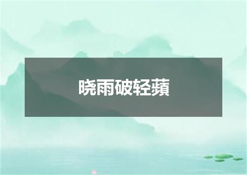 晓雨破轻蘋