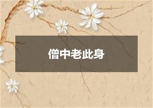 僧中老此身