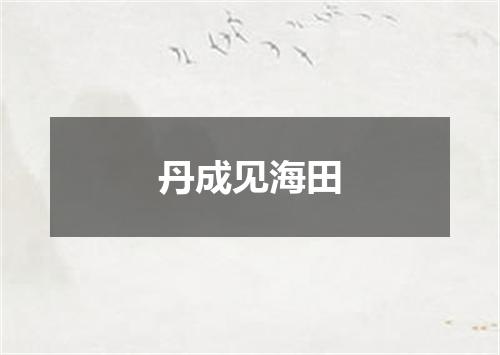 丹成见海田