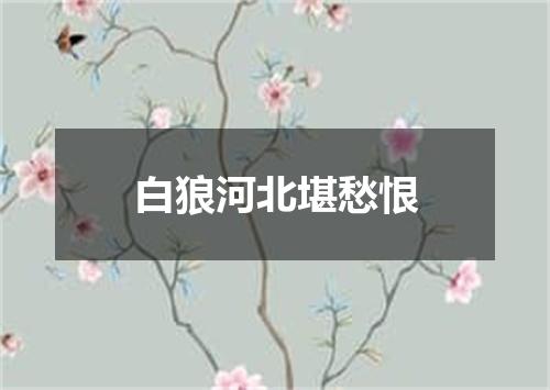 白狼河北堪愁恨