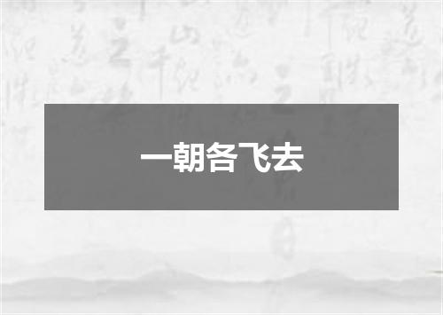 一朝各飞去