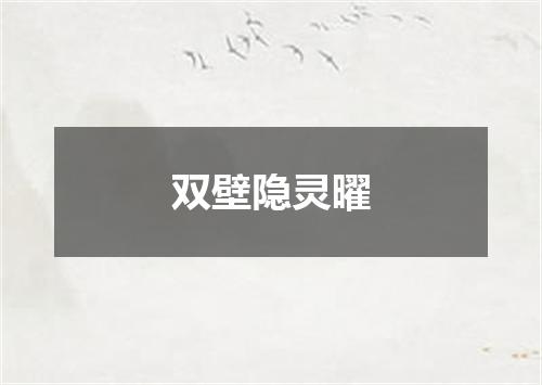 双壁隐灵曜
