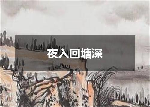 夜入回塘深