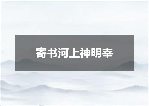 寄书河上神明宰