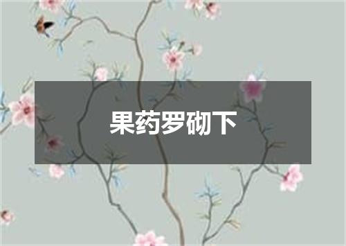 果药罗砌下