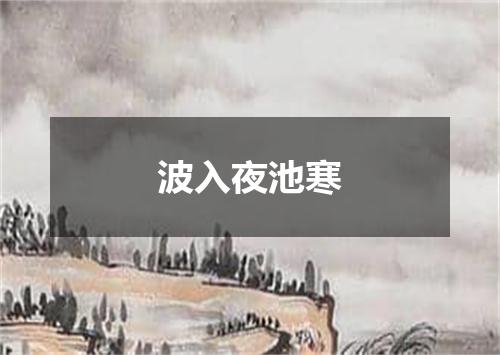 波入夜池寒