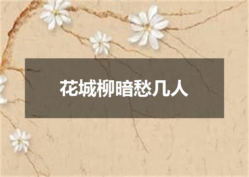 花城柳暗愁几人