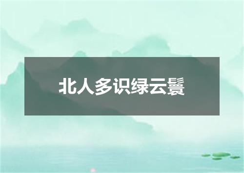北人多识绿云鬟