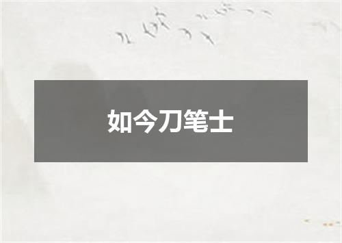 如今刀笔士