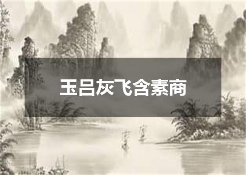 玉吕灰飞含素商