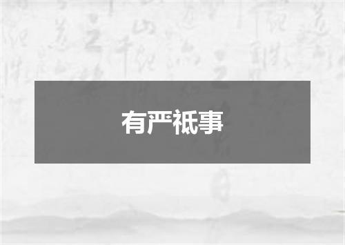 有严祗事