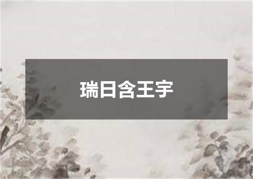 瑞日含王宇