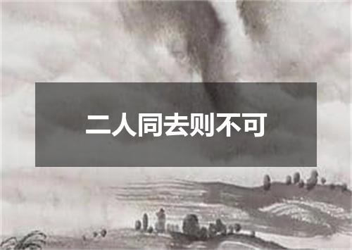 二人同去则不可