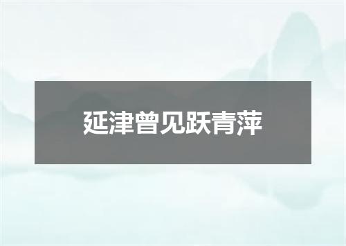 延津曾见跃青萍