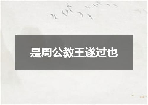 是周公教王遂过也